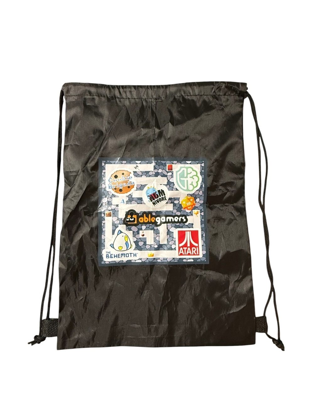 PAX East 2024 Swag Bag Atari Behemoth AbleGamers Cookie Brigade Drawstring Gamer